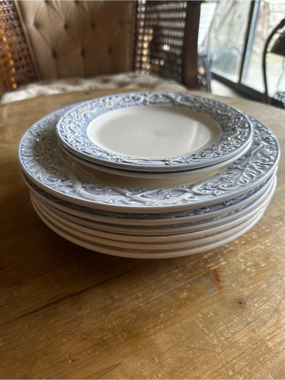 Charter Club Plates Country Chateau Set of 8 Made in Portugal plus Bonus Plate